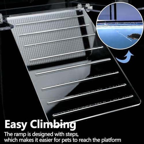Turtle Topper Basking Platform for Aquatic Turtles, Aquatic Reptile Ramp Dock, Turtle Terrace, Turtle Tank Accessories