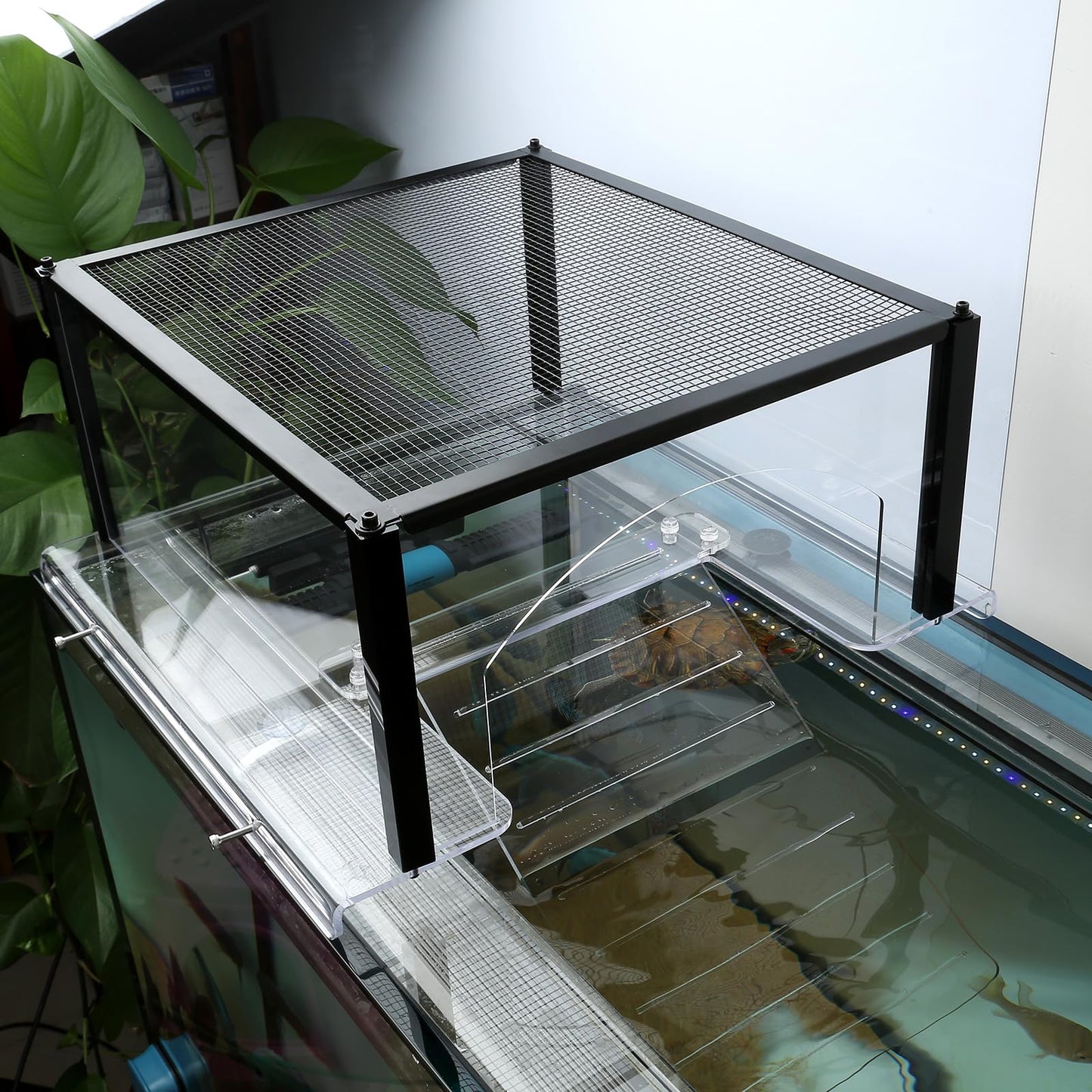 Turtle Topper Basking Platform for Aquatic Turtles, Aquatic Reptile Ramp Dock, Turtle Terrace, Turtle Tank Accessories