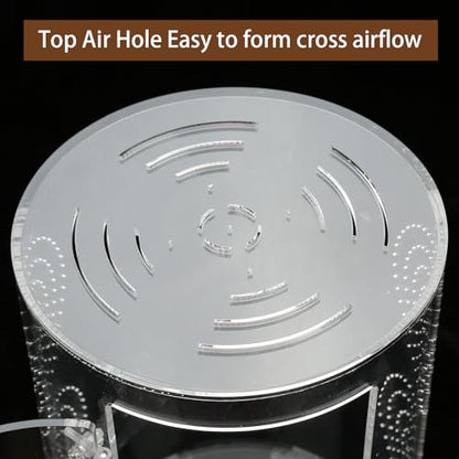 Jumping Spider Enclosure, 11 1/2”*6”*6”, Micro Habitat Terrariums, Arboreal Reptile Tank