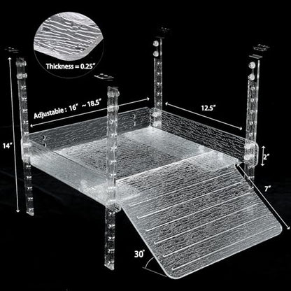 LYL LEYOULAND Hanging Turtle Basking Platform, Aquatic Reptile Ramp Dock, Turtle Terrace, Turtle Tank Accessories