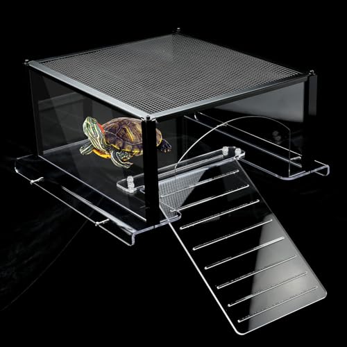Turtle Topper Basking Platform for Aquatic Turtles, Aquatic Reptile Ramp Dock, Turtle Terrace, Turtle Tank Accessories