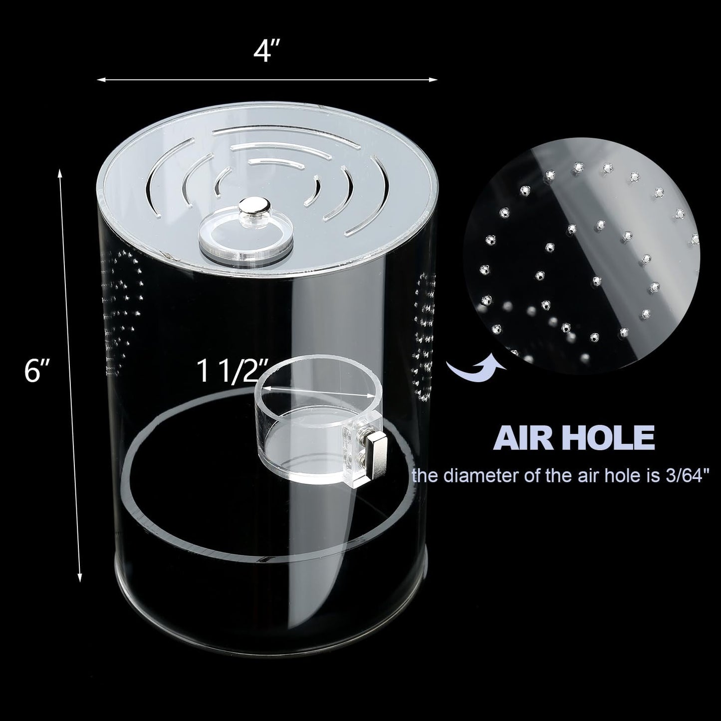 Jumping Spider Enclosure Starter Kit with Feeding Dish, Tarantula Cribs for Mantis Snails Ladybugs Insect, Micro Habitat Cage Accessories