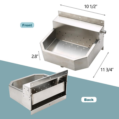 Outdoor Automatic Dog Waterer Bowl Dispenser，Self Filling Stock Waterer for Horses, Cattle, Goats, Pigs, Livestock, Heavy Stainless Steel, Extra Large Farm Animal Waterer Dispenser