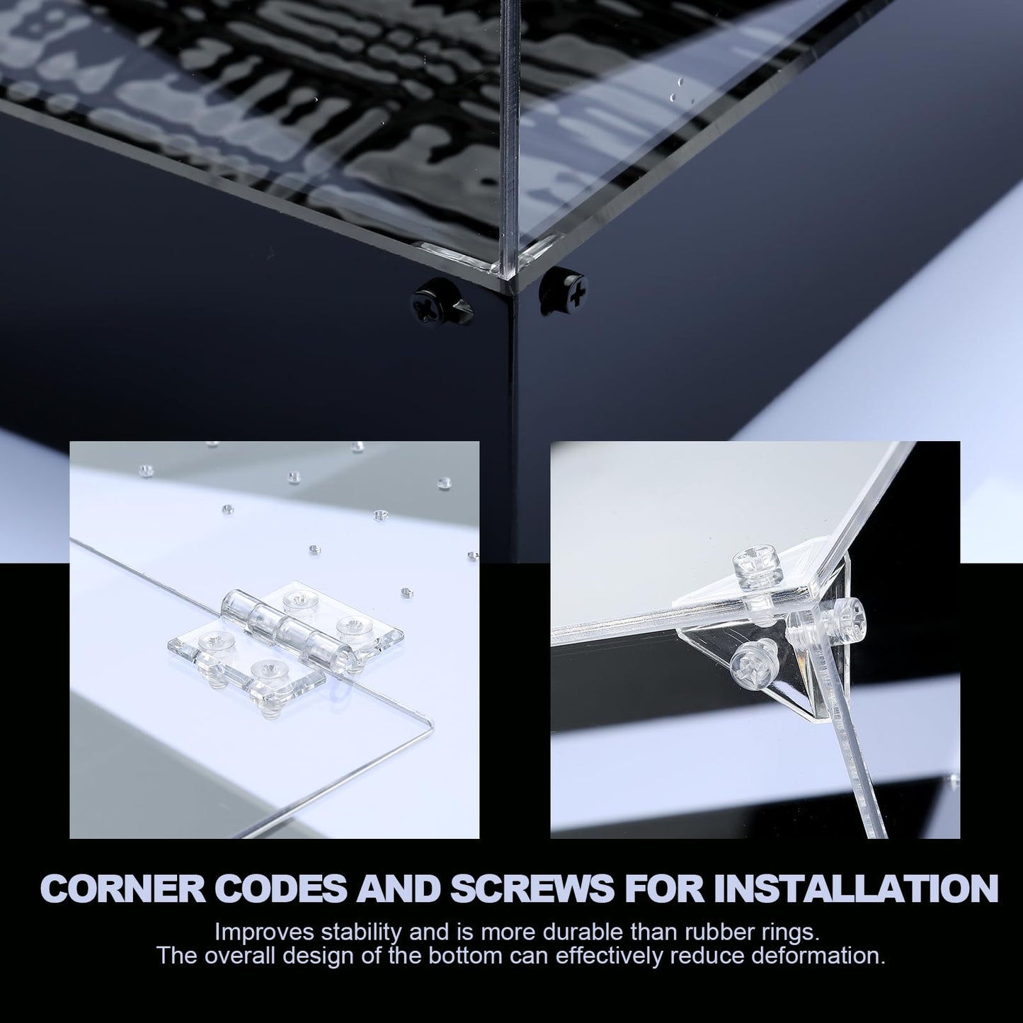 Hermit Crab Tank, Tarantula Enclosure Reptile Terrarium, 15 * 10 * 8 1/2" Acrylic Cage for Insect, Amphibians, Bugs, Snail，Scorpion, Mantis