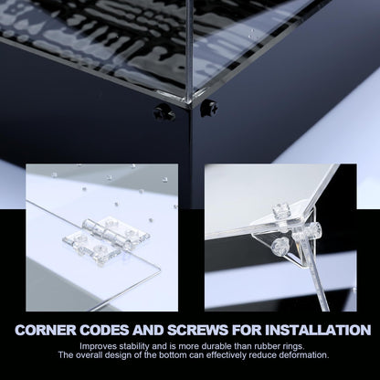 Hermit Crab Tank, Tarantula Enclosure Reptile Terrarium, 15 * 10 * 8 1/2" Acrylic Cage for Insect, Amphibians, Bugs, Snail，Scorpion, Mantis