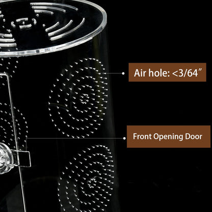 Jumping Spider Enclosure, 11 1/2”*6”*6”, Micro Habitat Terrariums, Arboreal Reptile Tank