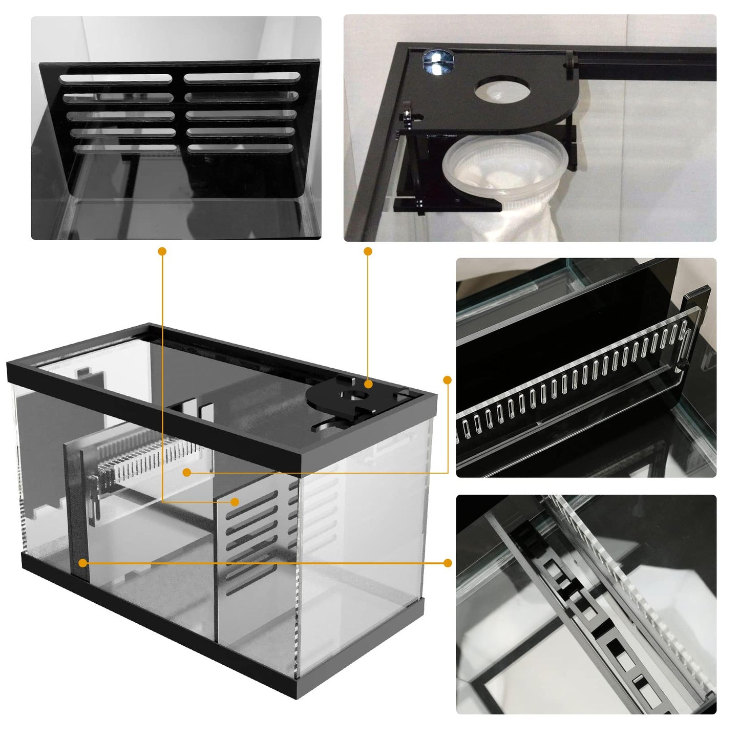 Adjustable Sump Baffle Kit - Refugium Kit - Reef Aquarium - Saltwater Aquarium Filter System- Protein Skimmer Sump