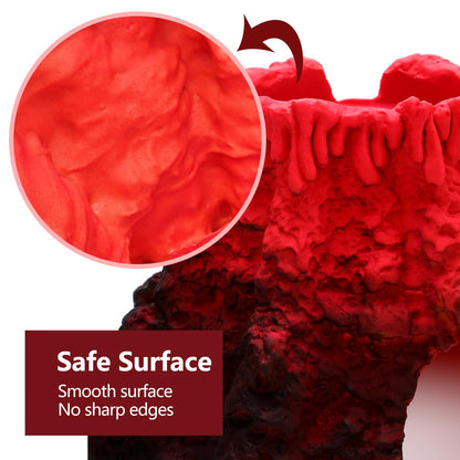 LYL LEYOULAND Reptile Hide Cave, Terrarium Hideout, Extra Large, Water Bowl for Reptiles, Made of Ceramic, Help Shedding for Reptile Amphibians Leopard Gecko