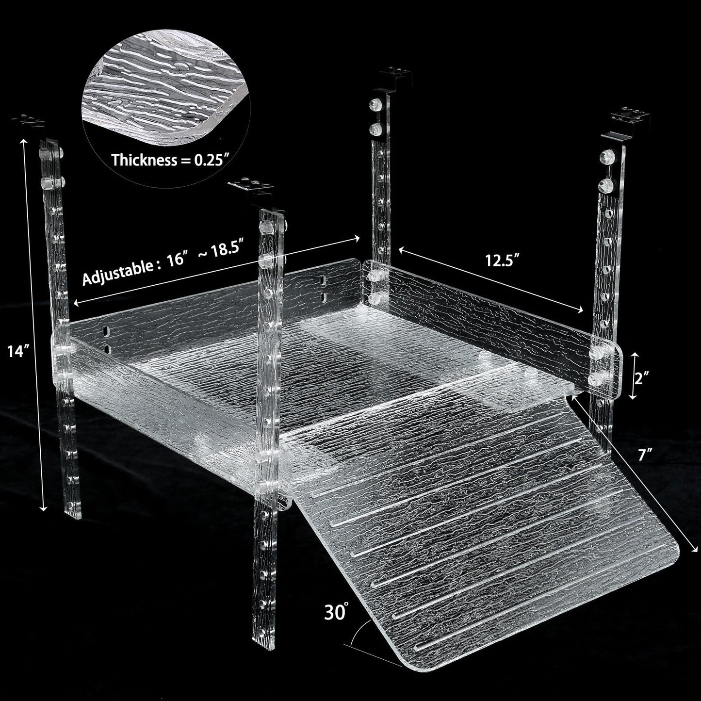 LYL LEYOULAND Hanging Turtle Basking Platform, Aquatic Reptile Ramp Dock, Turtle Terrace, Turtle Tank Accessories