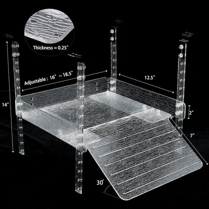 LYL LEYOULAND Hanging Turtle Basking Platform, Aquatic Reptile Ramp Dock, Turtle Terrace, Turtle Tank Accessories