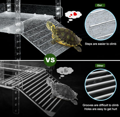 LYL LEYOULAND Hanging Turtle Basking Platform, Aquatic Reptile Ramp Dock, Turtle Terrace, Turtle Tank Accessories